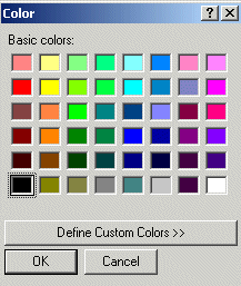 color selection dialog box