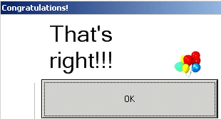 That's right!